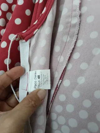 Traje Flamenca Rojo Lunares Blanco Talla 48