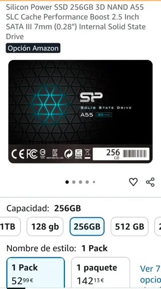 SSD SATA SP 256GB A55 Precintado