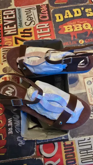 Sandalias de Piel Mujer Gel Nuevas