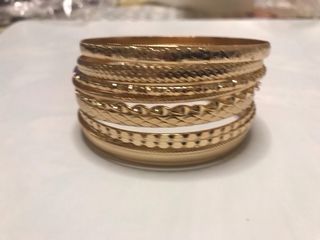 10 Pulseras Chapadas en Oro