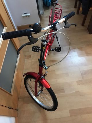 Bicicleta plegable roja