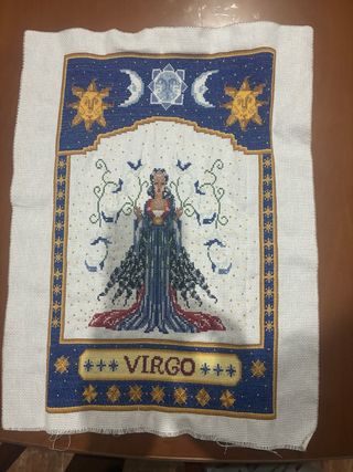 Cuadro punto de cruz Virgo