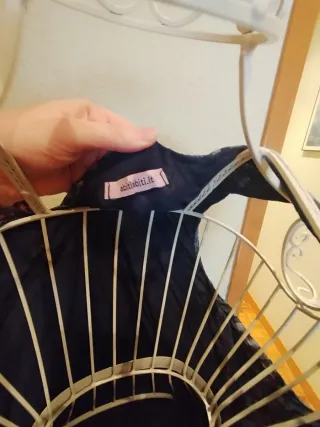 Vestido gasa rayas diagonales