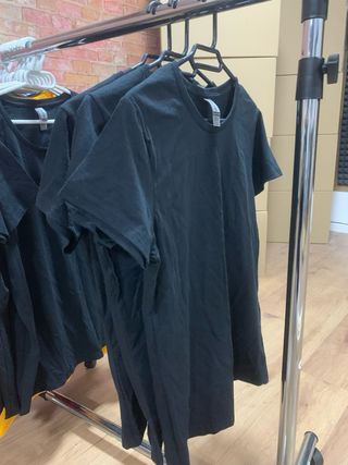 Lote 3 camisetas chica negras talla M