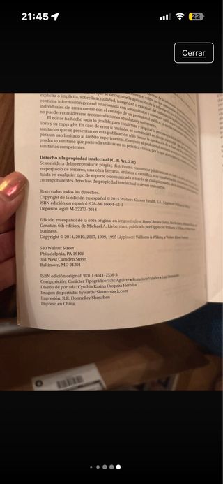 Bioquímica. Biología Molecular y Genética Serie...