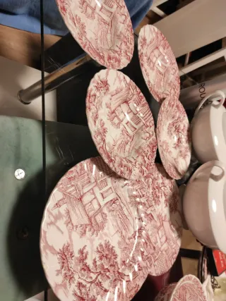 6 Platos, Bol y Sopera Cerámica Inglesa