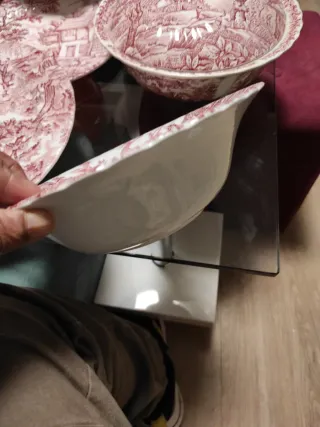 6 Platos, Bol y Sopera Cerámica Inglesa