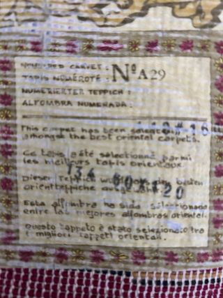 Tris Tappeti Orientali Autentici Numerati