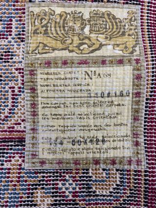 Tris Tappeti Orientali Autentici Numerati