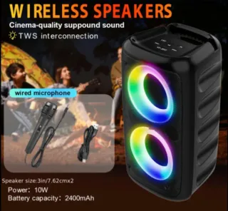 Altavoz inalámbrico HY-3317 con luces RGB y micróf