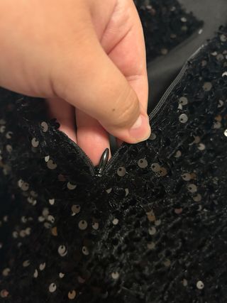 Vestido de lentejuelas negro Shein