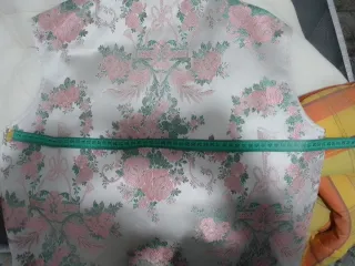 Chaleco Fallero Flores Rosas y Verdes