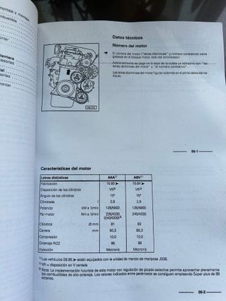 VOLKSWAGEN CORRADO VR6 ABV 2.9 MANUAL REPARACION