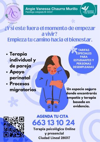Terapia on line y presencial Madrid (28017)