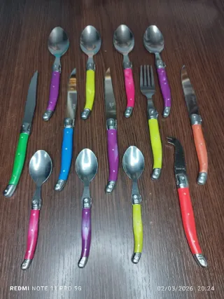 Cubiertos Laguiole Vintage Varios Colores