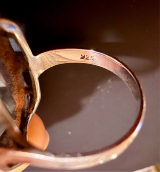 Anillo Vintage Plata 925 con grand piedra azul