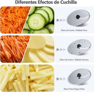 YASHE Procesador Alimentos 1300W Batidora Exprimid