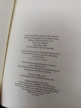 Once minutos. Paulo Coelho