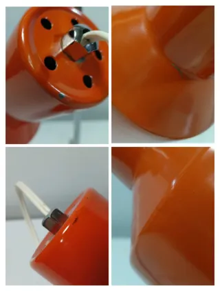 LAMPARA SOBREMESA NARANJA 70S