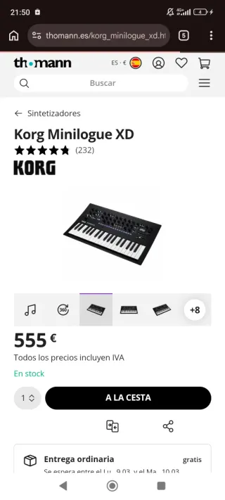 Sintetizatore Korg Minilogue XD
