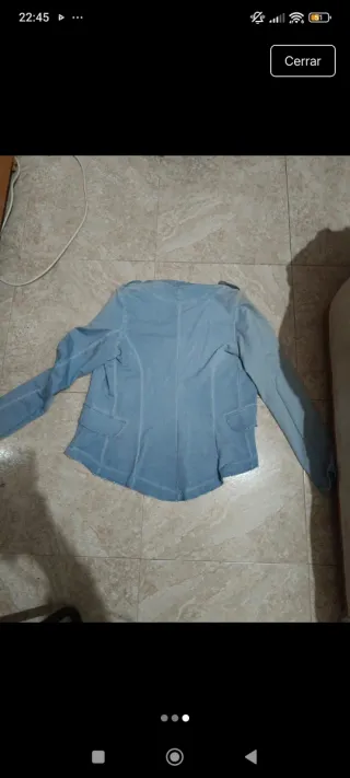 Chaqueta militar azul mujer