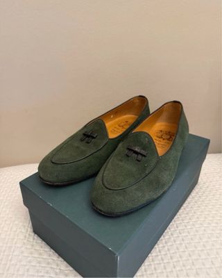 Mocasines Belgian Loafers Verde Talla 42.5