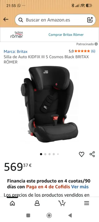 Silla coche Britax Römer KIDFIX III S