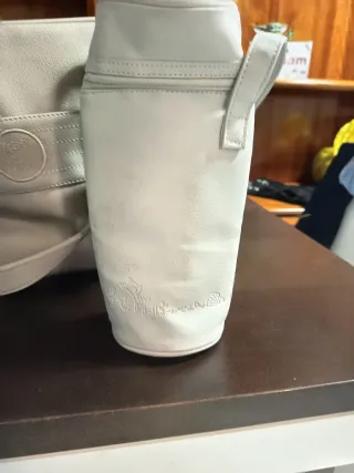 Pañalera gris regalo porta biberón termico