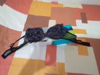 Sujetador Negro y plata