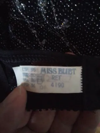 Sujetador Negro y plata