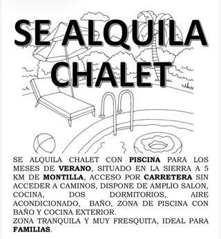 Alquiler chalet montilla