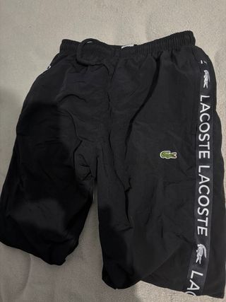 Pantalón de chándal Lacoste negro