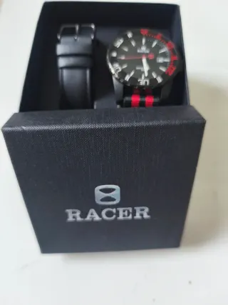 Reloj Racer Deportivo Negro y Rojo