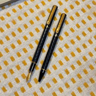 INOXCROM Pluma y Bolígrafo Chapado Oro 24k