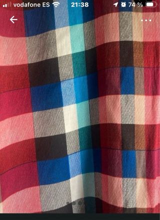 Camisa cuadros larga New York Talla L