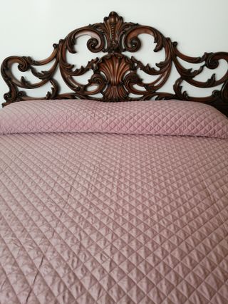 Trapuntino matrimoniale rosa antico