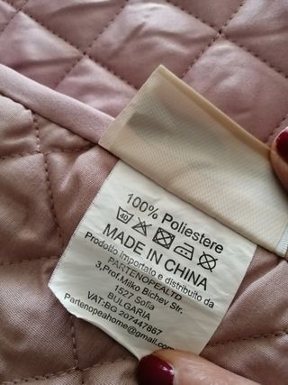 Trapuntino matrimoniale rosa antico