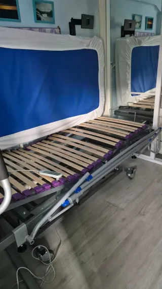 Cama geriátrica seminueva con colchón