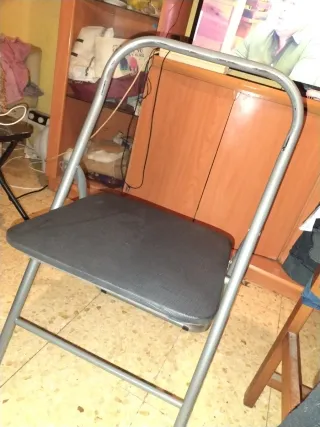 Silla plegable metal y tela