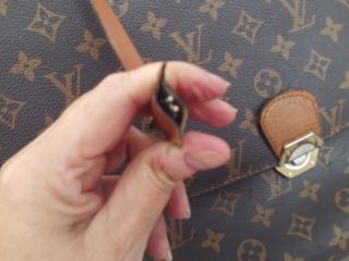 bolso maletin louis vuitton de piel vintage , desc
