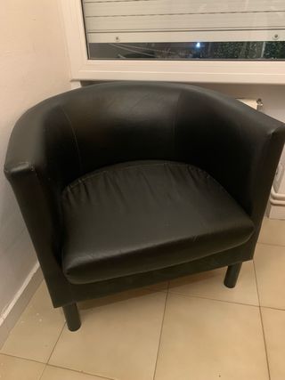 Butaca negra Ikea