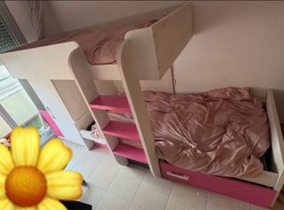 Habitación infantil litera con cajones