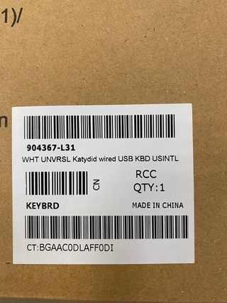 Teclado HP blanco qwerty estados unidos