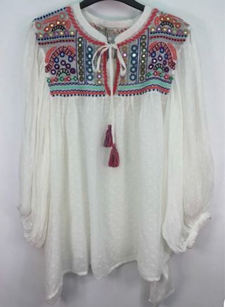 Blusa Zara bordada talla única