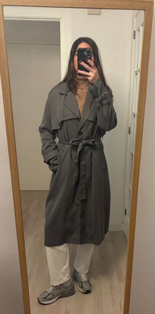 Gabardina gris talla S