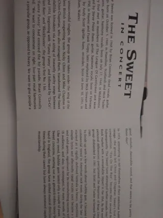 The Sweet In Concert CD