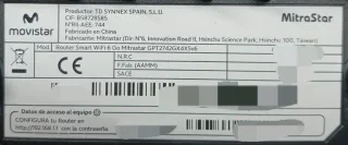 Router Movistar Smart WiFi 6 Go