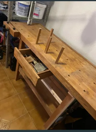 Banco de trabajo carpintero madera