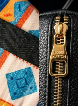 Bandolera Estilo Louis Vuitton Marrón y Dorada