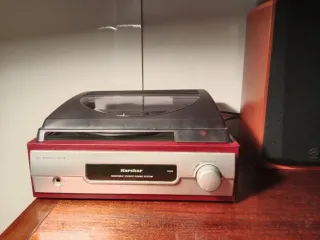 Tocadiscos karcher Retro Rojo/Plateado